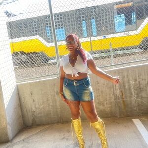 Denim Embellished Shorts